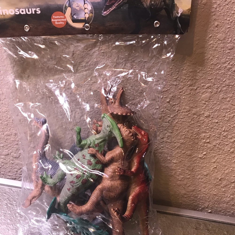 Dinosaur Toy Set in Assorted Colors INTERACTING ONLINE GAME SCAN CODE